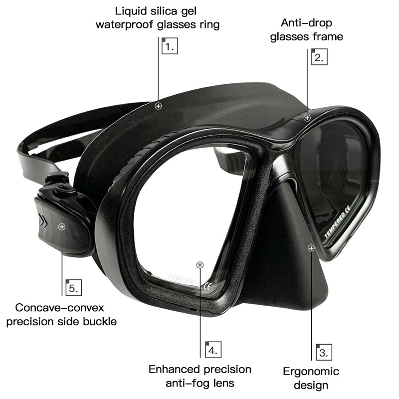 저용량 방수 강화유리 프리다이빙 마스크 J타입 다이빙  - Freediving Mask Set 리뷰 및 가격