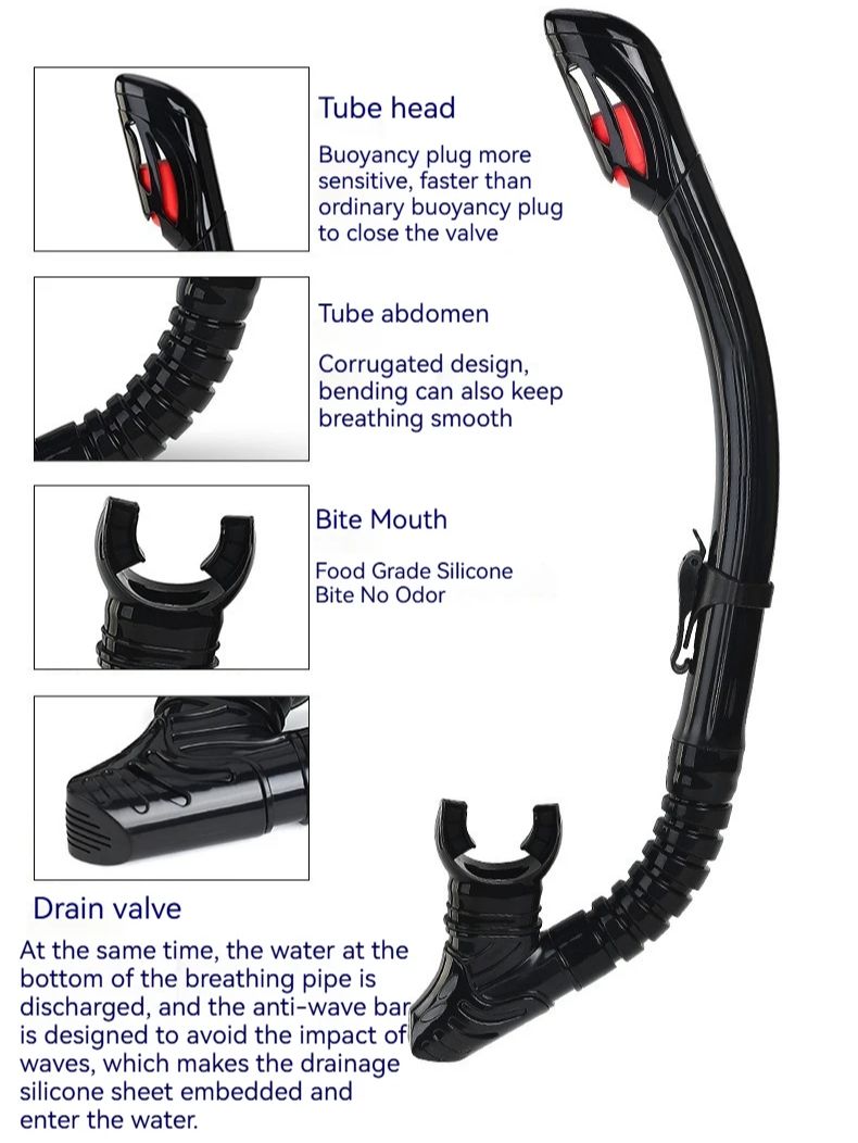 웨이브 전문 스노클링 풀 세트, 실리콘 스노클 대형 프 - Freediving Mask Set 리뷰 및 가격