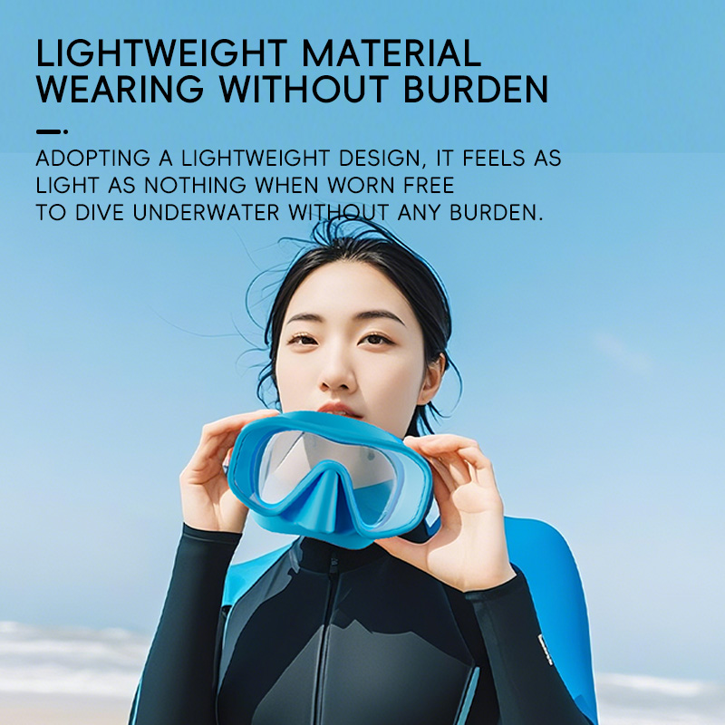 프로페셔널 프레임리스 강화유리 다이빙 마스크 + 스노클 - Freediving Mask Set 리뷰 및 가격