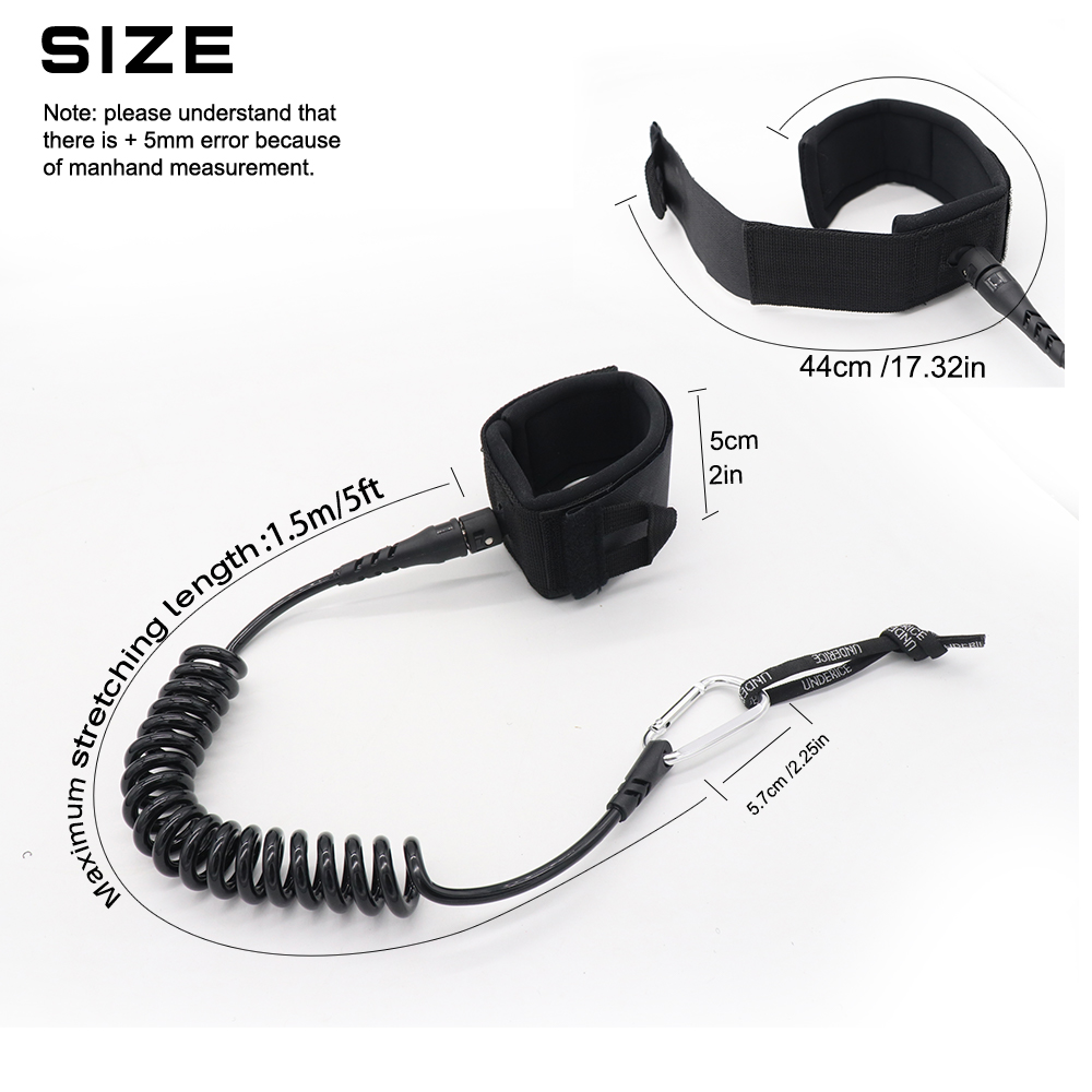 UICE 5FT 5MM 서핑 리쉬 핸드 로프 서핑보드  - Stand Up Paddle Leash 리뷰 및 가격