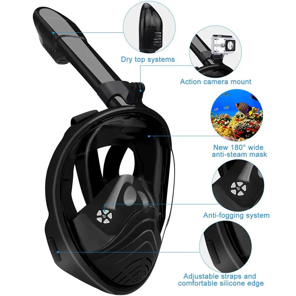 수중 스노클링 풀 페이스 어린이 수영 마스크 세트 스쿠 - Freediving Mask Set 리뷰 및 가격