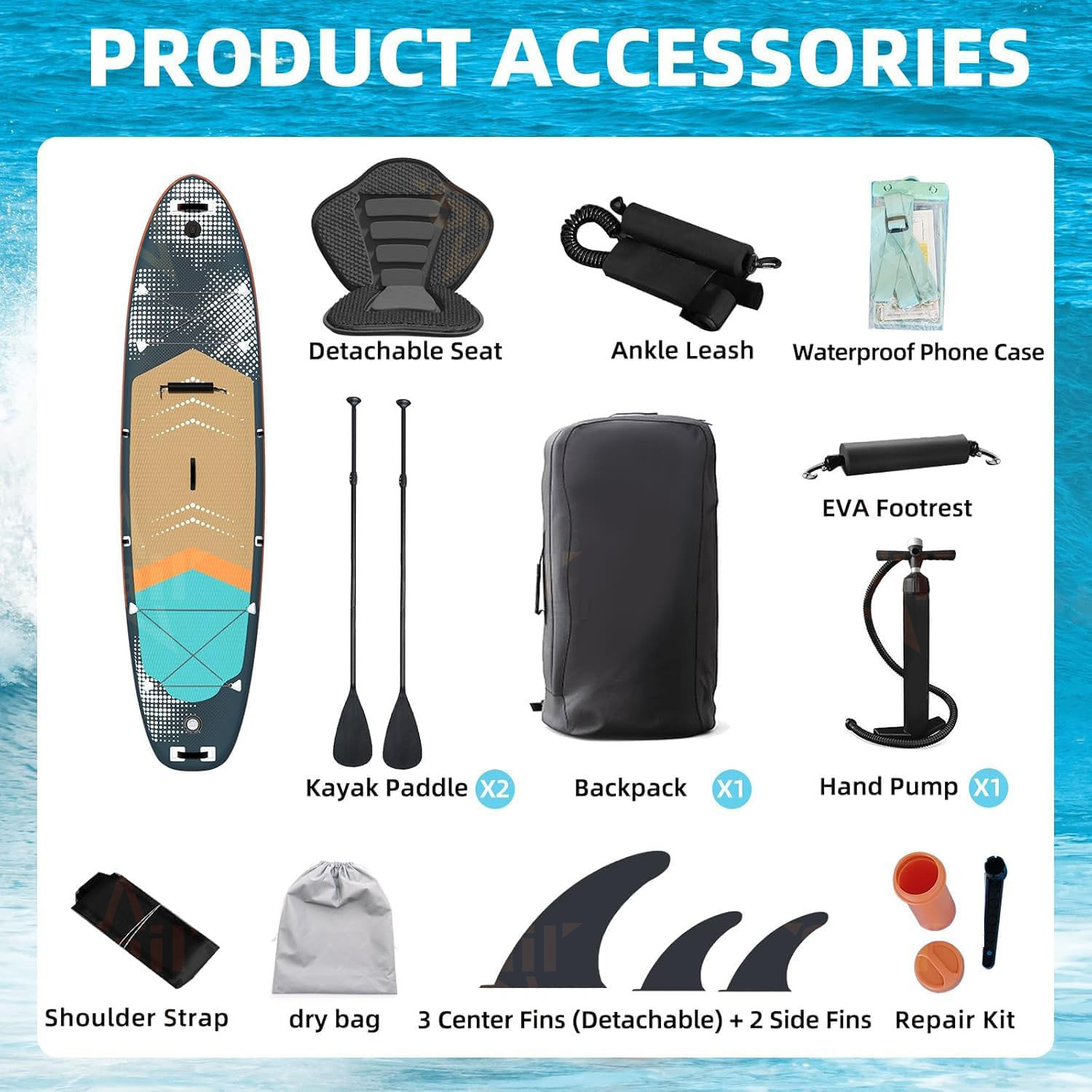 다목적 풍선형 스탠드업 패들보드 SUP 풀세트 펌프,  - Stand Up Paddle Leash 리뷰 및 가격