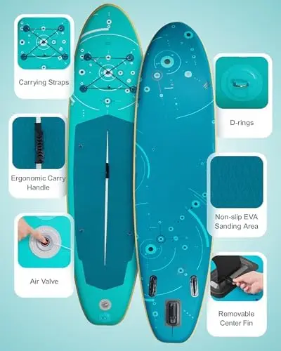 엑스트라 와이드 풍선형 스탠드업 패들보드, 탈부착 가능 - Stand Up Paddle Leash 리뷰 및 가격