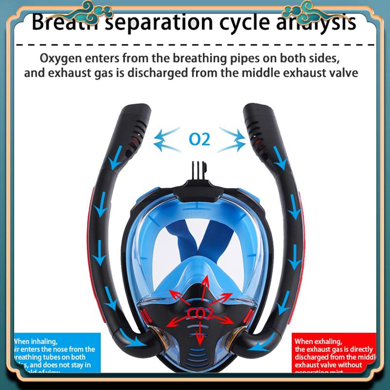 최신 스노클링 마스크 더블 튜브 실리콘 다이빙 마스크  - Freediving Mask Set 리뷰 및 가격