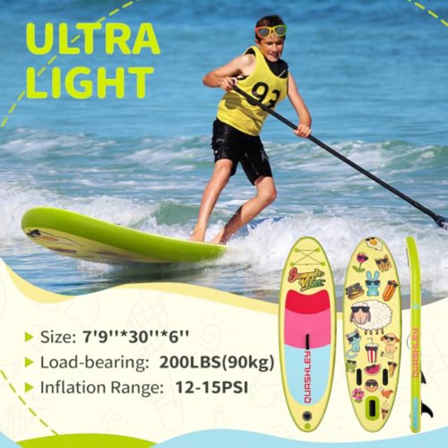 조절 가능한 패들 펌프, 리쉬, 백팩이 포함된 풍선식  - Stand Up Paddle Leash 리뷰 및 가격